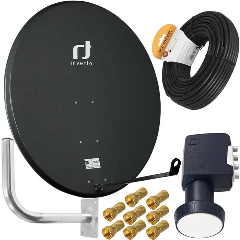 Antena Satelitarna INVERTO 80 grafit Zestaw quad premium GEL