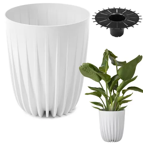 Doniczka MIRA ECO recycled 145 mm - biały LA912-05 Lamela