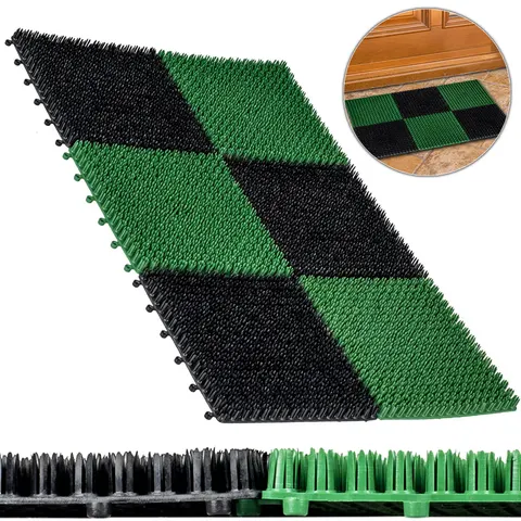 Wycieraczka plastikowa - Trawka Black/Green 36x55 Vimar