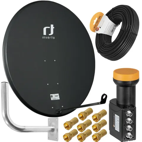 Antena Satelitarna INVERTO 90 grafit Zestaw quad GEL