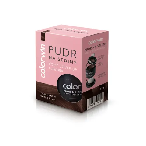 COLORWIN RETOUCH Puder do retuszowania siwizny CIEMNY BRĄZ, 3,2 g