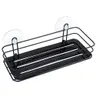 Półka łazienkowa czarna na przyssawki 26x11xh5cm Deco4Home