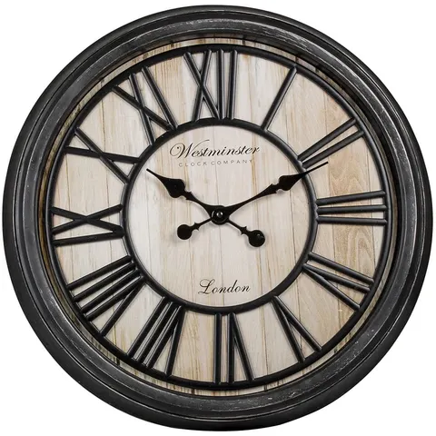 Zegar ścienny okrągły Roman 50 cm czarny Deco4Home