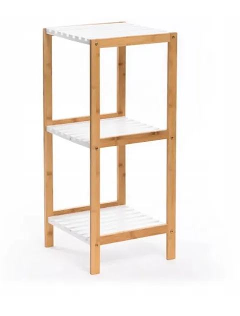 Regał 3 poziomowy białe półki 33x79x33cm Deco4Home