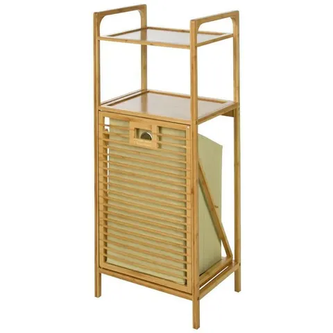 Regał łazienkowy 2 półki + kosz na pranie Deco4Home