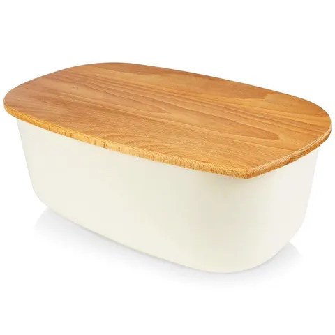 Chlebak PP/drewno kremowy 39x23,5x15,5cm 259178 Orion