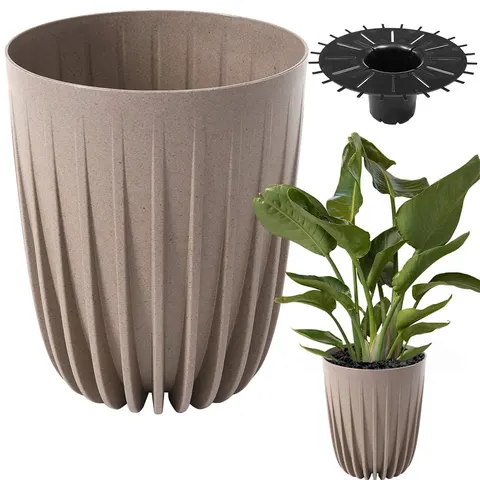 Doniczka MIRA ECO coffee 300 mm - latte LA931-85 LAMELA