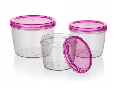 Komplet plastikowych pojemników do żywności Acassa 3 szt