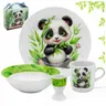 Komplet obiadowy dla dzieci 4el porcelana kubek talerz PANDA Bella Fiore