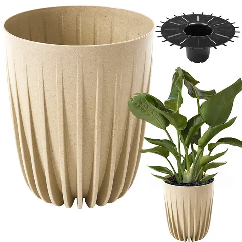 Donica MIRA 145 ECO wood - piaskowy LA937-10 Lamela