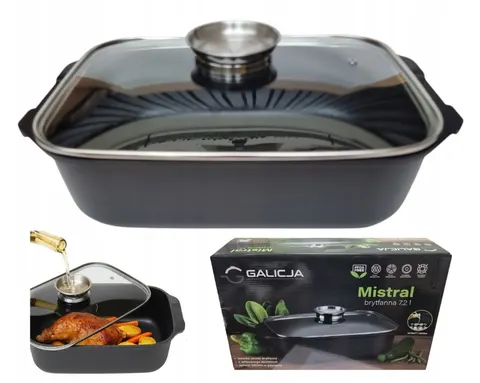 Brytfanna non-stick (nieprzywierająca) Galicja MISTRAL 7,2 l