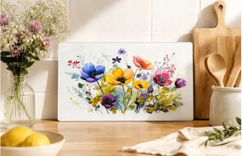 Deska szklana łąka 30X40