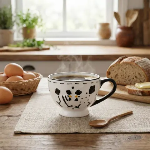 Kubek Kury Odelo porcelana 420 ml