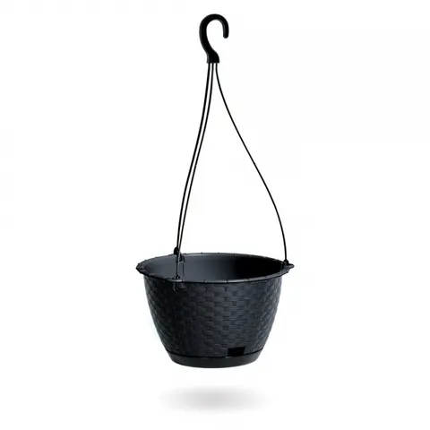 Doniczka wisząca RATOLLA ROUND W - antracytowy DRLW240-S433 Prosperplast