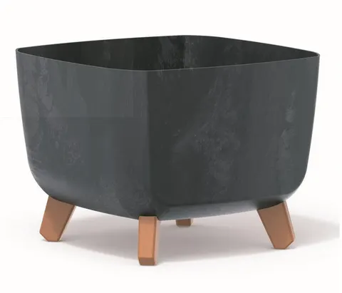 Doniczka GRACIA SQUARE BETON EFFECT - antracytowy DGQL300E-S433 Prosperplast