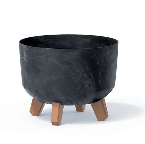 Doniczka GRACIA STANDARD BETON EFFECT - antracytowy DGRL300E-S433 Prosperplast