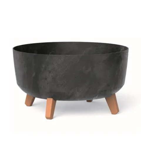 Doniczka GRACIA LOW BETON EFFECT - antracytowy DGRL400LE-S433 Prosperplast