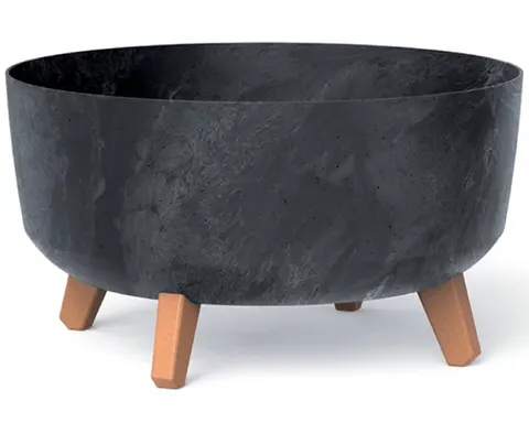 Doniczka GRACIA LOW BETON EFFECT - antracytowy DGRL300LE-S433 Prosperplast