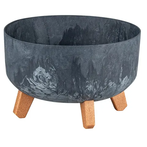 Doniczka GRACIA LOW BETON EFFECT - antracytowy DGRL240LE-S433 Prosperplast