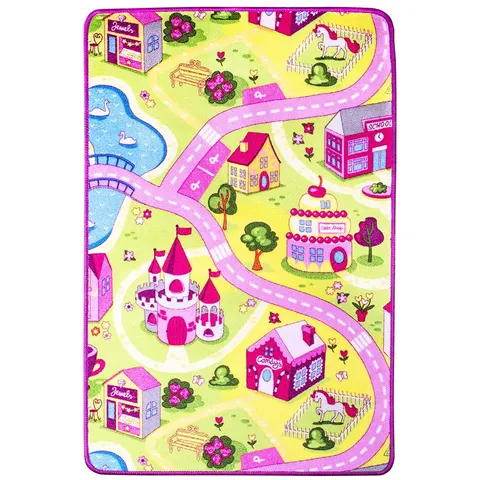 Dywan ulice 80x120 SWEET TOWN ( różowe) Krystynka