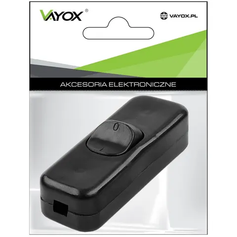 PRZEŁĄCZNIK PRZELOTOWY CZARNY 3A/250V LX3074C Vayox Pak.