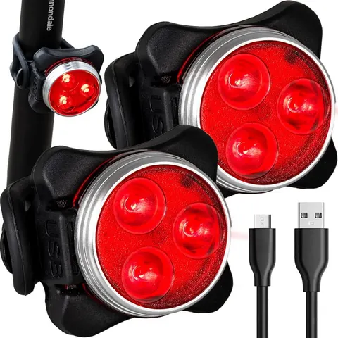 Zestaw 2x Lampka rowerowa USB VA0117 VAYOX