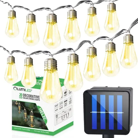 Girlanda solarna ogrodowa HELIC 20LED A60 5,68 m LUMILED