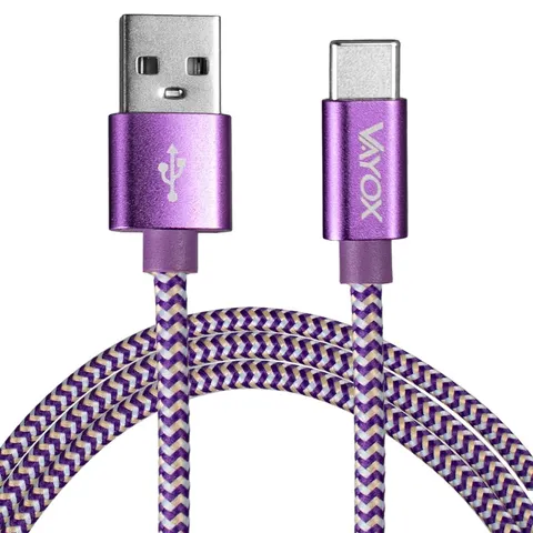 Kabel USB - USB-C fioletowy 1,5m VA0146 Vayox