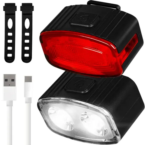 Zestaw lampek rowerowych przód 2*LED + tył 12*LED VA0155 Vayox