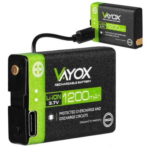 Akumulator 3.7V 1200mAh do latarek czołowych VA0255 Vayox