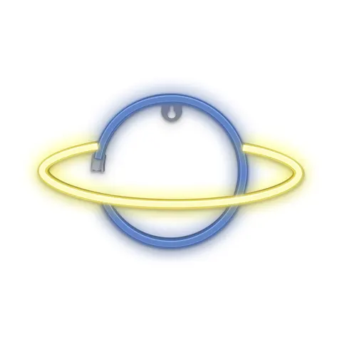 Neon LED SATURN żółty niebieski Bat + USB FLNE11 Forever Light