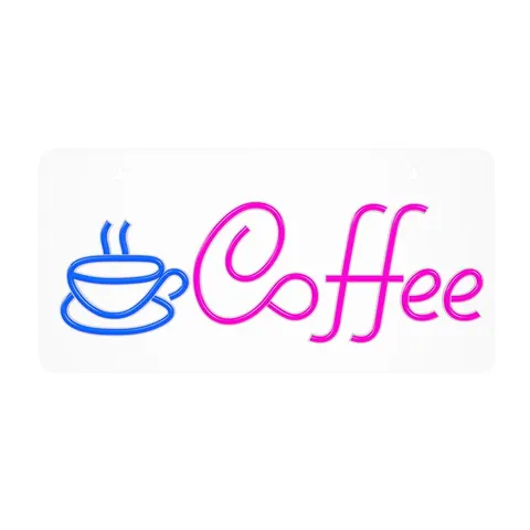 Neon PLEXI LED COFFEE niebieski róż NNE11 Neolia