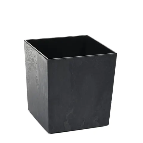 Doniczka Juka ECO 190x190 czarny beton Lamela 19cm z wkładem