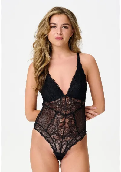 LingaDore - Body Black 8501BD czarny S Czarny