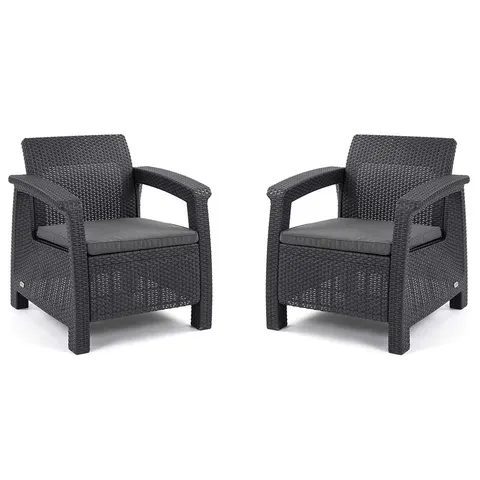 Komplet dwóch foteli ogrodowych CORFU II DUO 258976 KETER