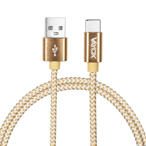 Kabel USB - USB-C gold 2m VA0190 Vayox