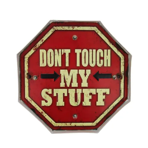 Znak Metalowy RETRO LED Don't Touch Forever Light