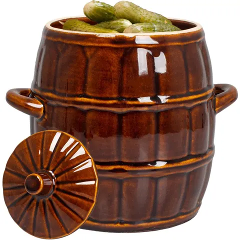 Beczka 3,2L + pokrywka kamionka Q15 KRYSTYNKA