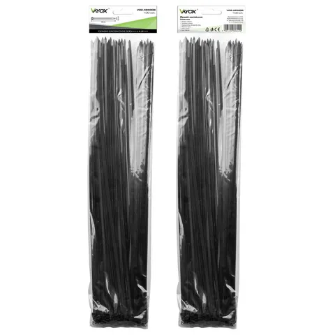 Opaski zaciskowe 4,8mm / 500mm czarne 100 szt. VOZ-48500B Vayox