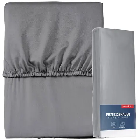 PRZEŚCIERADŁO MICROSATYNA SZARE 220X200 ZG DETEXPOL