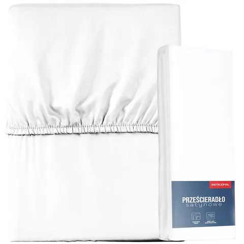 PRZEŚCIERADŁO MICROSATYNA BIAŁE 160X200 ZG DETEXPOL