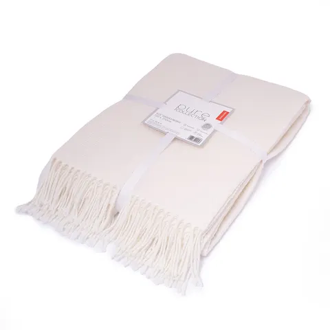 KOC BAWEŁNA+AKRYL WZ. 126JB ECRU 150X200 /320GR/ JACQUARD DETEXPOL
