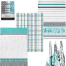 KPL ŚCIEREK KUCHENNYCH SET TURQUOISE 50X70 (a'3szt) 100% BAWEŁNA JACQARD DETEXPOL