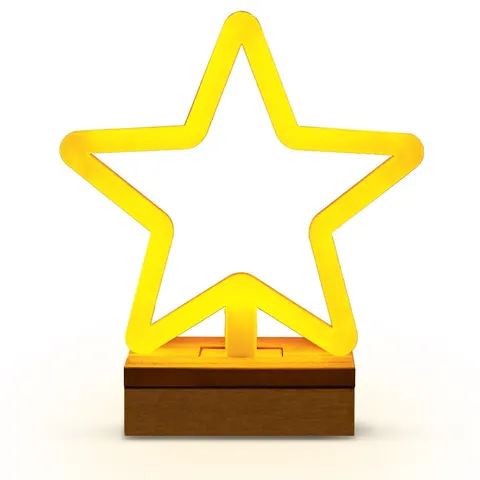 Neon Wood Stand LED GWIAZDA biała ciepła FLNW04 Forever Light