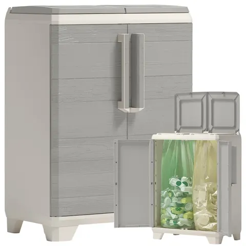 Szafka do segregacji odpadów ARMADIO SPLIT PREMIUM WOOD 248103 KETER