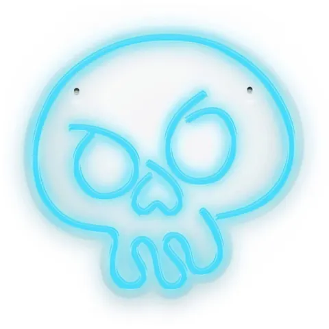 Neon PLEXI LED CZASZKA GRAFFITI turkus FPNE15 Forever Light