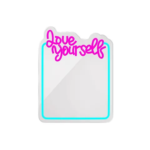 Neon MIRROR LED LOVE YOURSELF błękit róż FMNE01 Forever Light