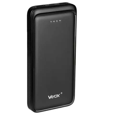 Power bank 10000 mAh wejście USB-C wyjście 2xUSB-A + USB-C 5V 2.1A czarny VA0340 Vayox