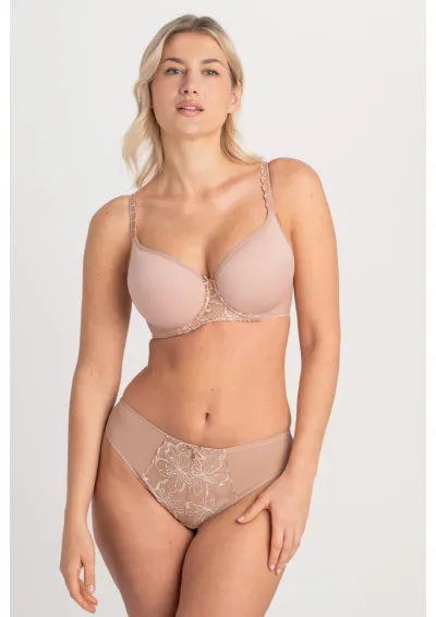 Samanta - Biustonosz Ariana A460 cappuccino t-shirt bra Beżowy 90F