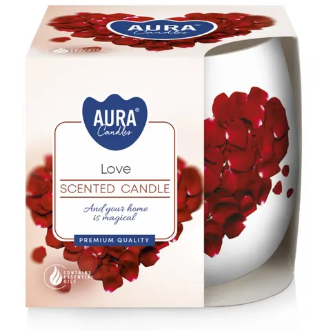 BISPOL AURA Świeca zapachowa w szkle SN71S-05 LOVE, 100 g